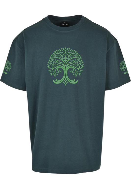 Folklore Mana t-shirt with ornament print - Green